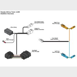 Plug-&-Play DialDim Wiring Adapter for Honda Africa Twin 1100